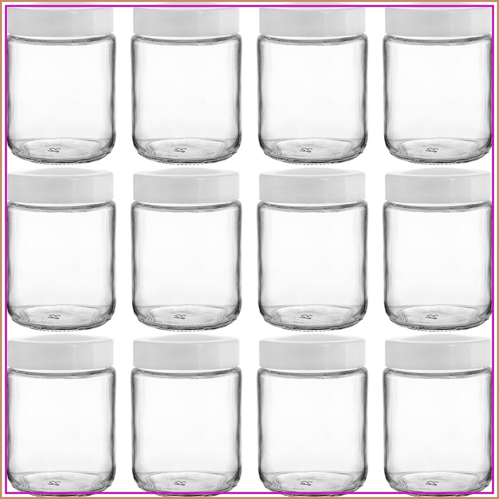 Mason Jar 8Oz - Paquete de 12 Frascos de Vidrio