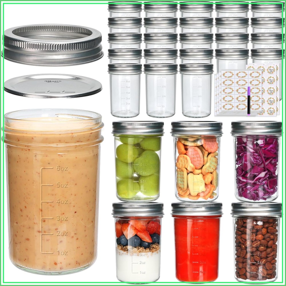 Paquete de 30 Frascos de Vidri - Mason Jar 8Oz reseña y precio
