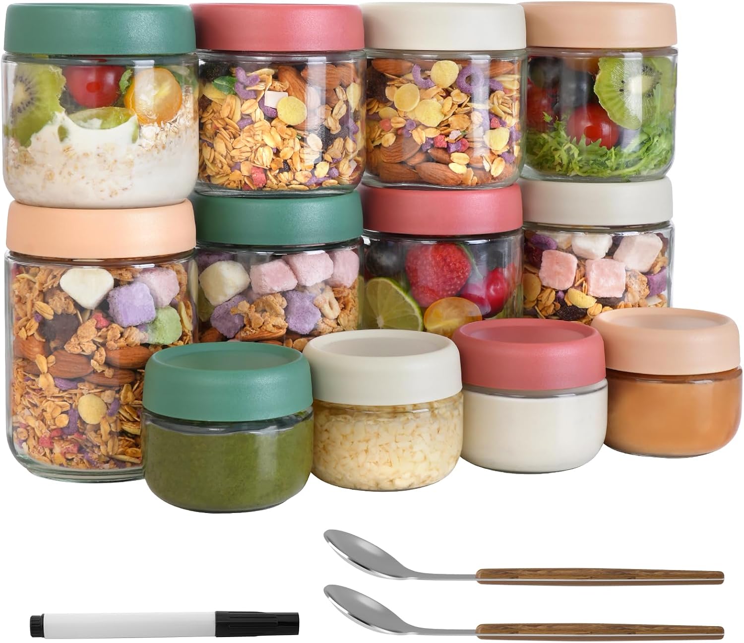Paquete de 12 recipientes para - Mason Jar 8Oz reseña y precio
