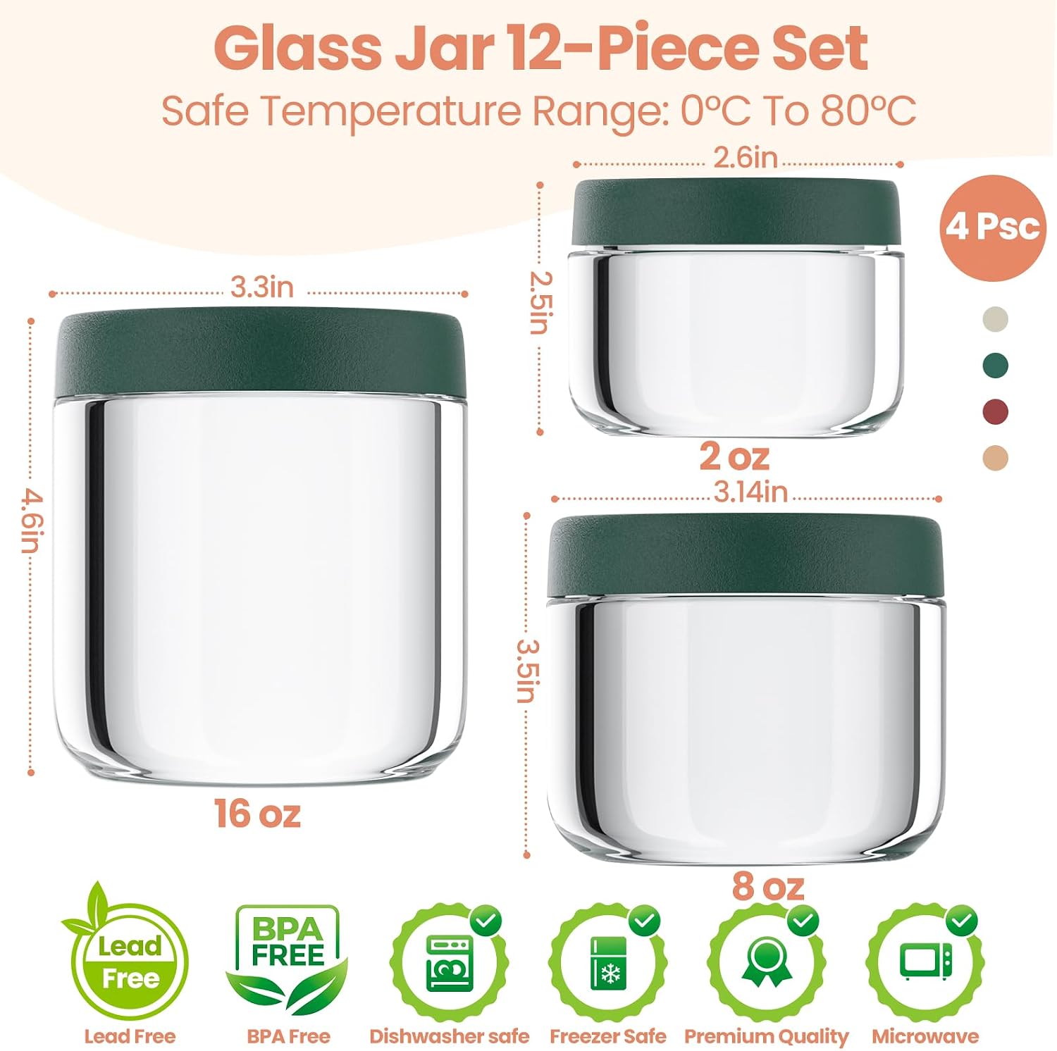 Paquete de 12 recipientes para - Mason Jar 8Oz reseña y precio